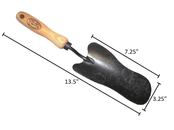 DeWit Large Victorian Trowel, Head: 7.25"L x 3.25"W Total: 13.5"L 0.7lbs - Image 2