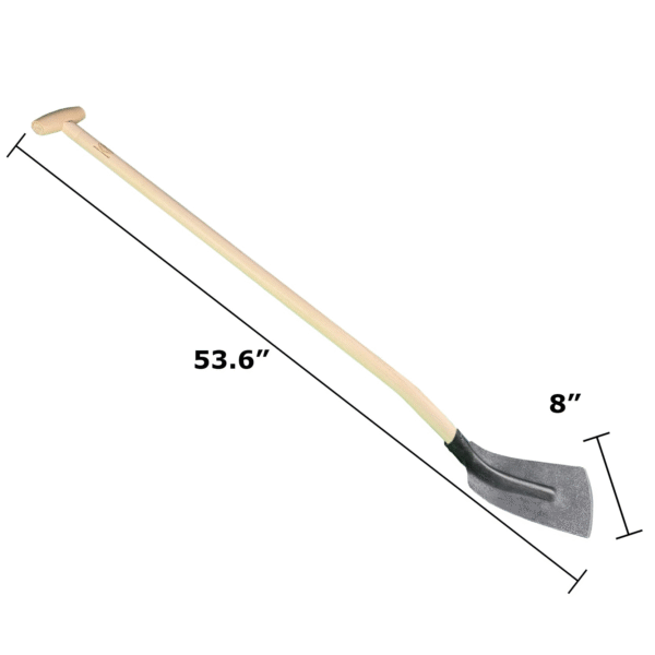 DeWit Trenching Shovel w/8" Wide Head & T Handle, Head: 5.2"D x 8"W; Total: 53.6"L - Image 2