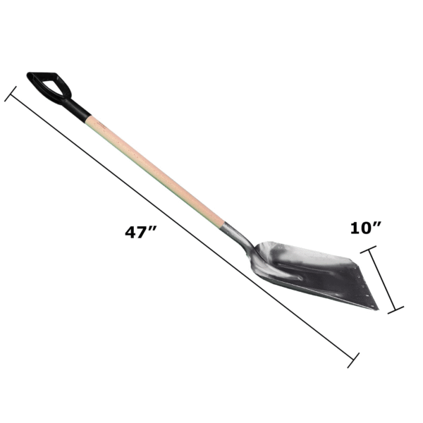 DeWit Aluminum Scoop D Grip Shovel, Head: 22.5D x 12.5"W; Total: 47"L - Image 4